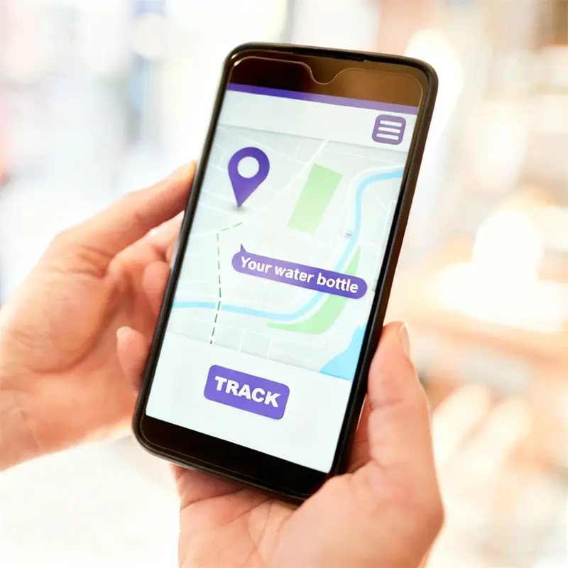Smart water bottle with location tracking and anti-loss features