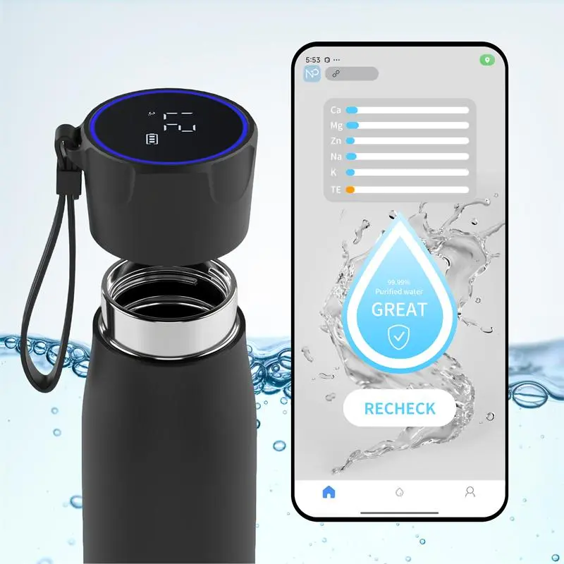 Smart water bottle with water quality detection