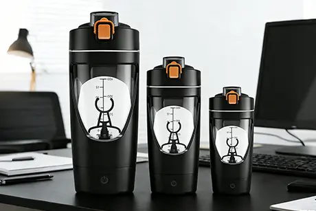 Custom capacity and bottle shape options for shaker water bottles by Mountop manufacturer