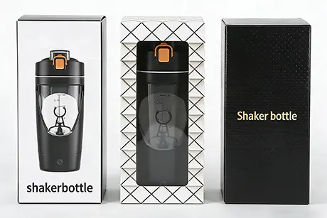 Custom packaging solutions for shaker water bottles including gift boxes and retail-ready packaging by Mountop manufacturer